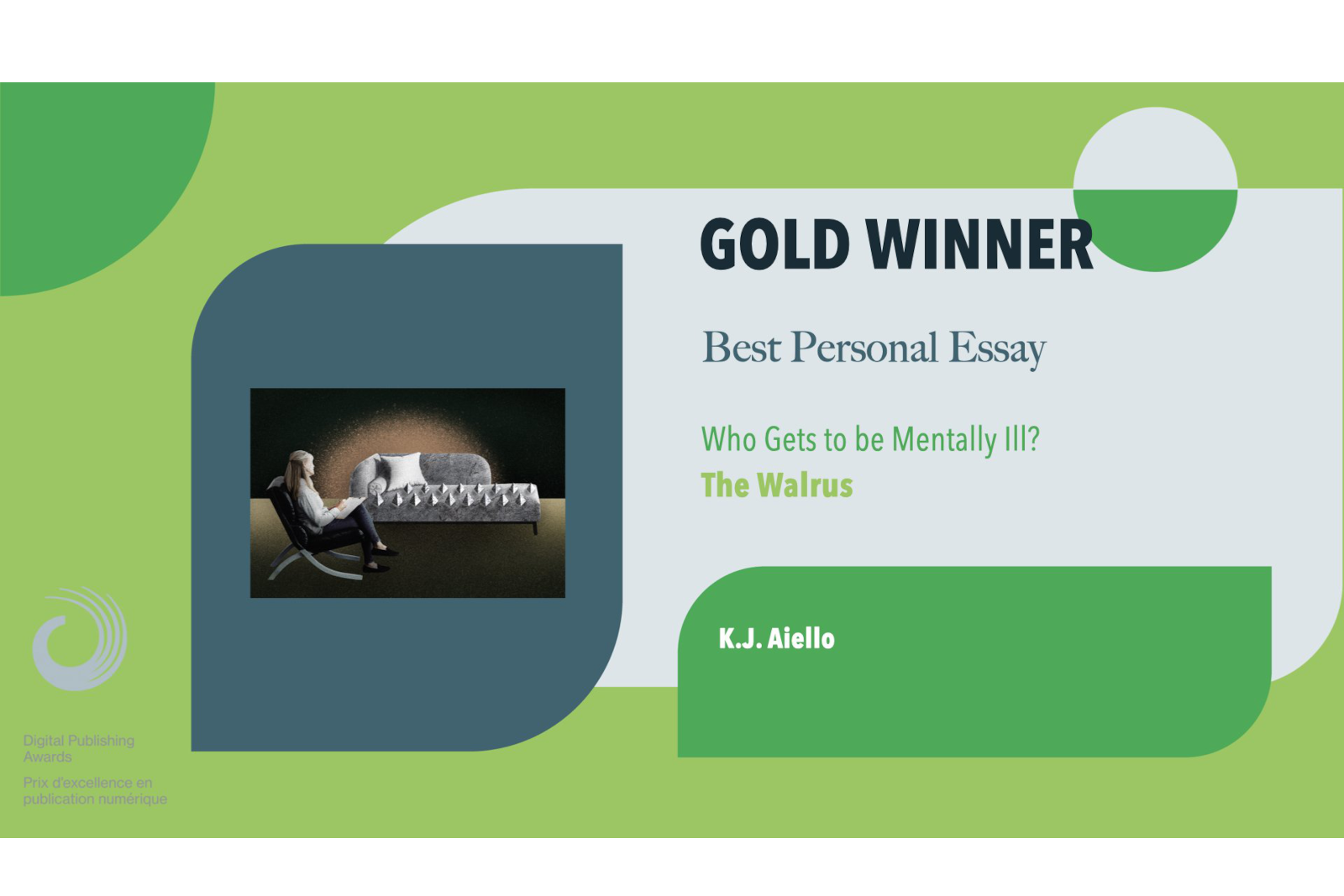 Das Walross gewinnt bei den Digital Publishing Awards 2023 GOLD für den besten persönlichen Essay