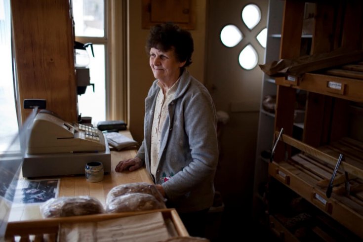 Georgetown Bakery, St John's. Irene Keating serves local customers.