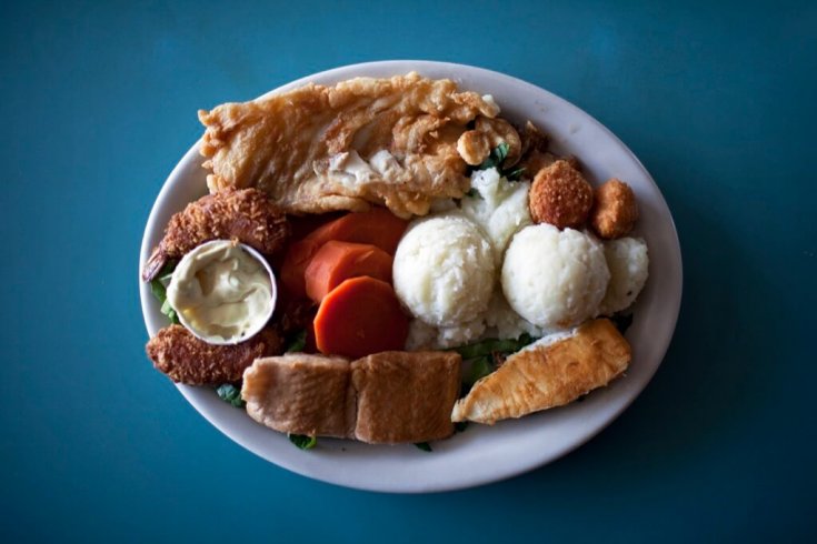 Fish meal, Lilly's Landing Restaurant, Gander, Newfoundland.