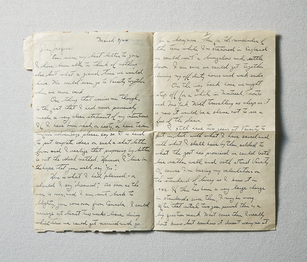 Original copy of handwritten letter