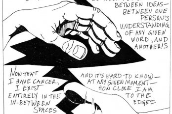 Illustration of a comic by Teva Harrison