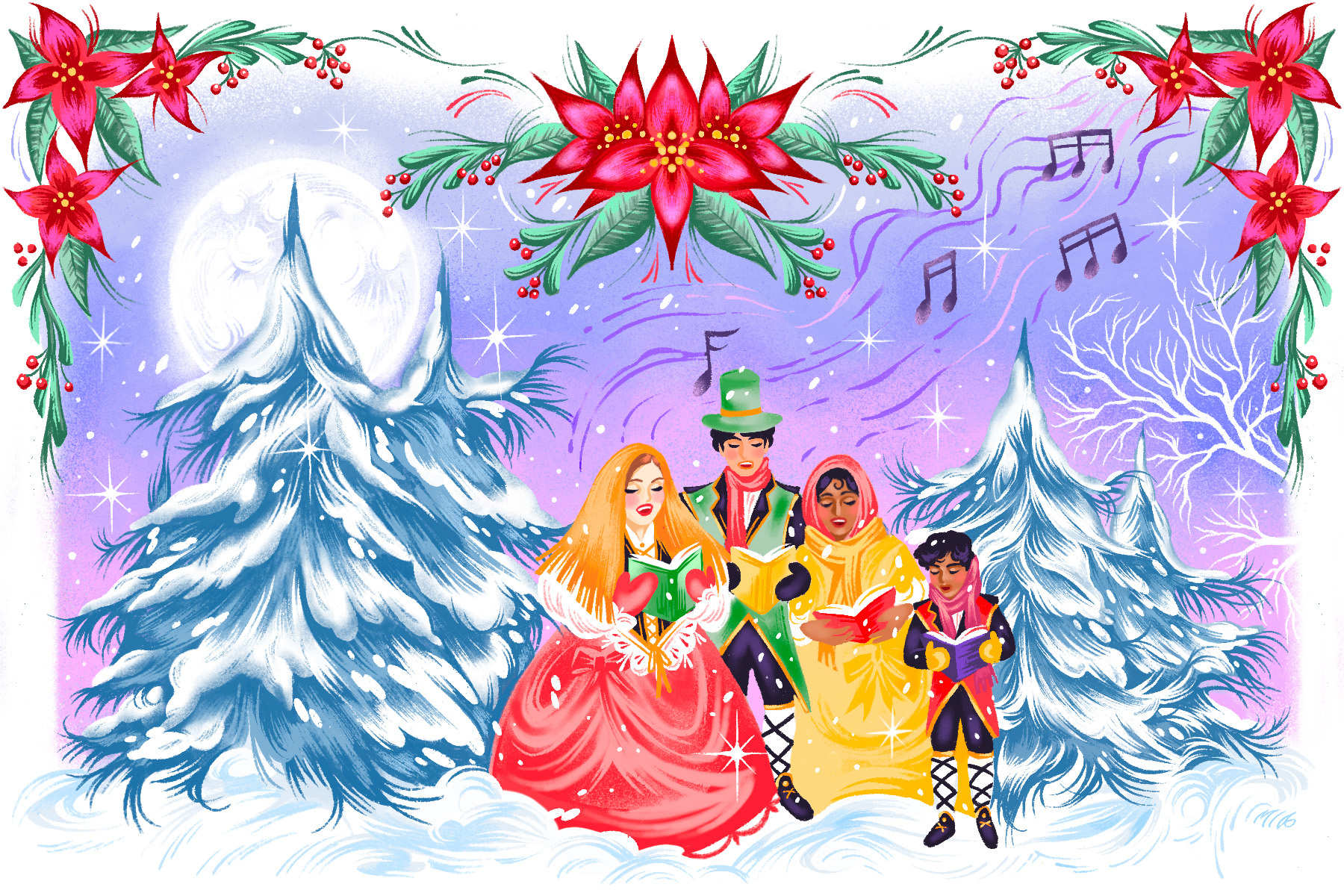 disney princess christmas wallpaper