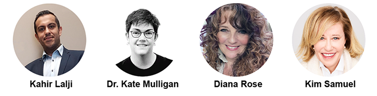 Photos of Kahir Lalji, Dr. Kate Mulligan, Diana Rose, Kim Samuel