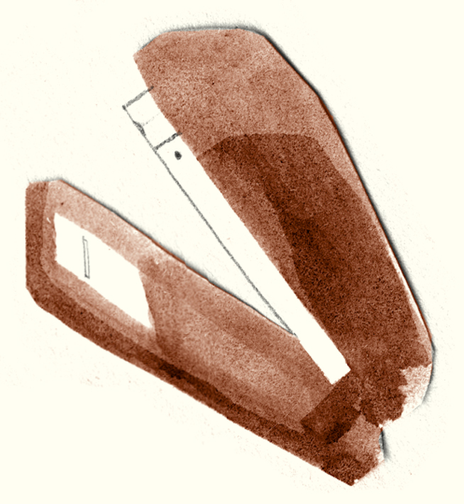 Illustration of red stapler