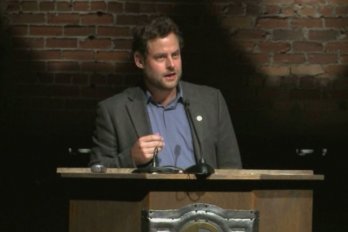 Video still of Chris Turner from The Walrus Talks The Art of the City