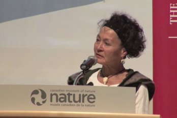 Video still of Aaju Peter from The Walrus Talks Climate
