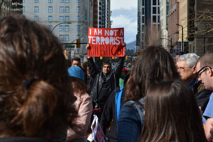 Photograph of Bill C-51 protesters by Jeremy Board