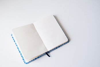 Empty moleskine notebook