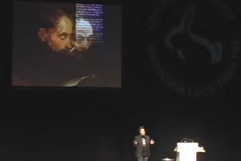 Video still from The Walrus Talks Tomorrow at High Performance Rodeo
