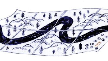 A compass, map and feather
