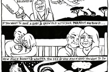 Illustration of a comic by Teva Harrison